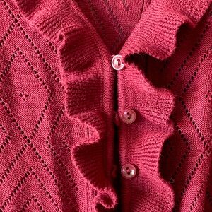 Mixit Burgundy Sweater with flared sleeves